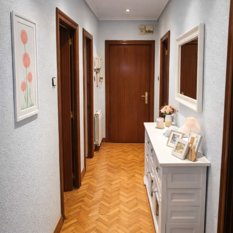 pasillo de piso en venta en Santander alado de la rotonda los osos