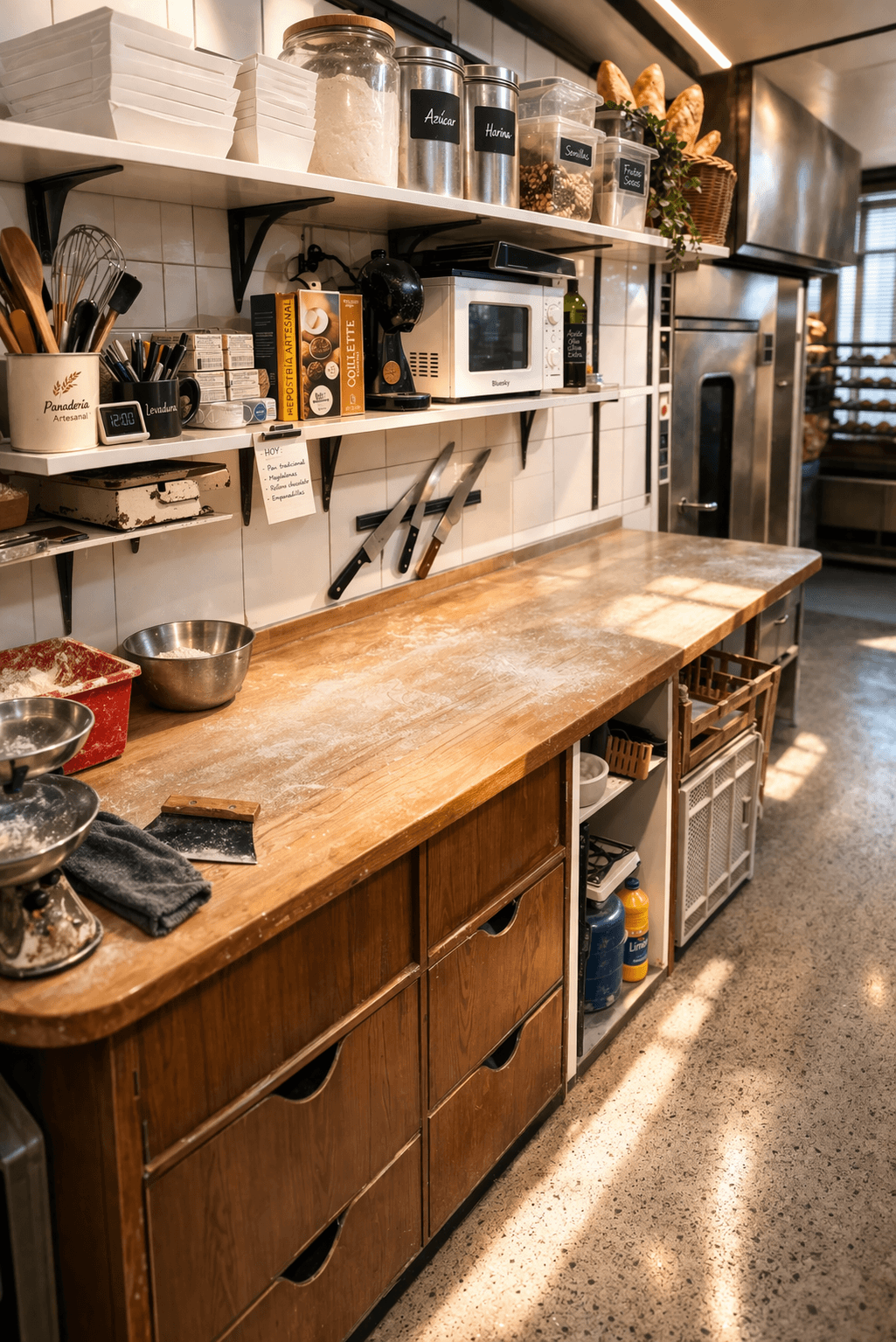 mesa de trabajo panadería Cantabria traspaso